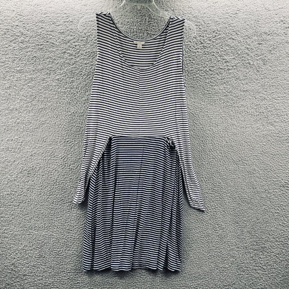Est 1946 Cato Women Sift Dress Large Blue White Striped Maxi Sleeveless Stretch‎